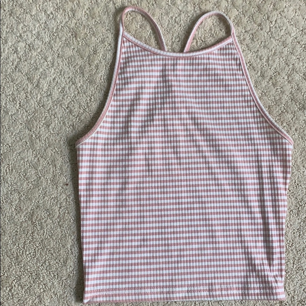 high neck cute crop top